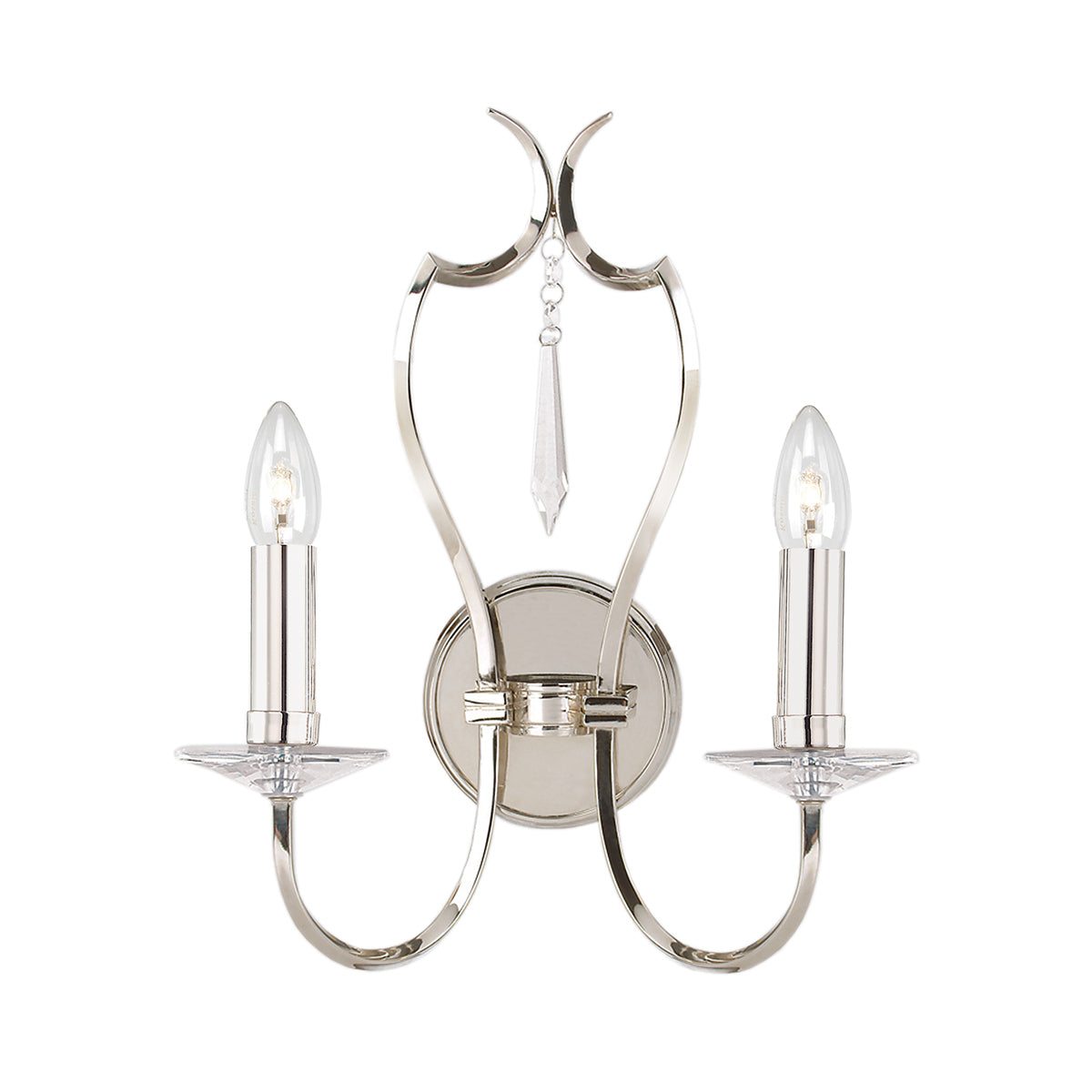 Elstead - Pimlico 2 Light Wall Light - Polished Nickel