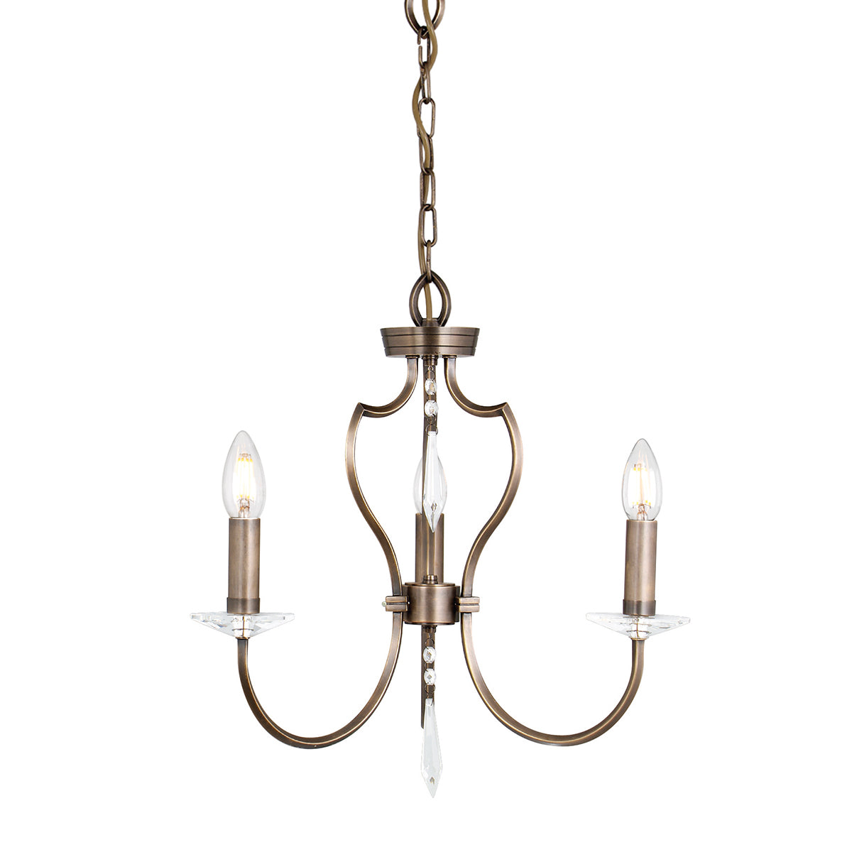 Elstead - Pimlico 3 Light Chandelier - Dark Bronze