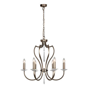 Elstead - Pimlico 6 Light Chandelier - Dark Bronze