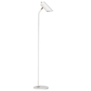 Elstead - Quinto 1 Light Floor Lamp - White Aged Brass