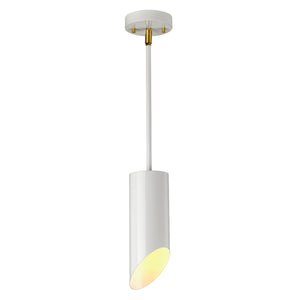 Elstead - Quinto 1 Light Pendant - White Aged Brass