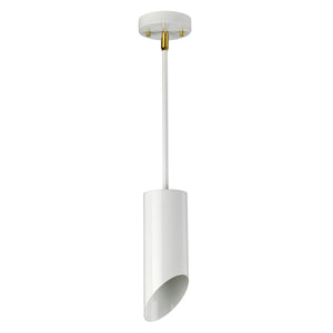 Elstead - Quinto 1 Light Pendant - White Aged Brass