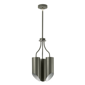 Elstead - Quinto 3 Light Chandelier - Dark Grey Polished Nickel