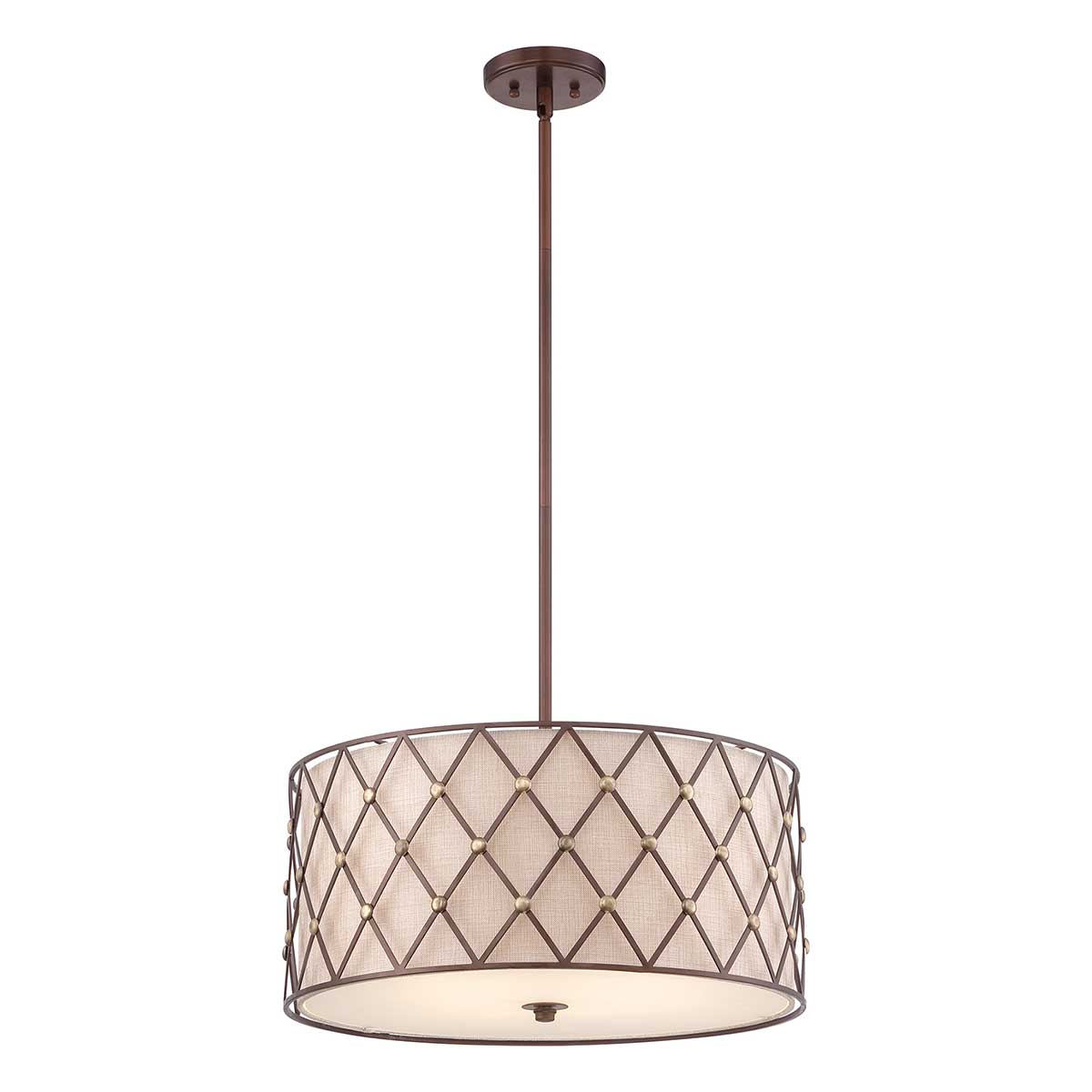 Quoizel - Brown Lattice 4 Light Large Pendant