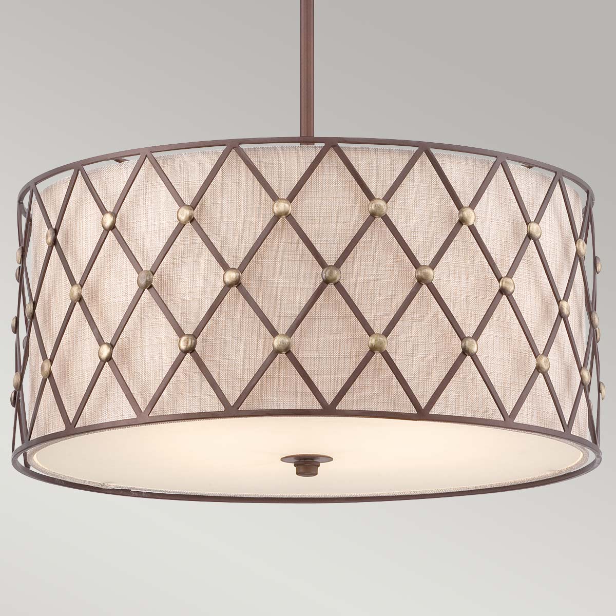 Quoizel - Brown Lattice 4 Light Large Pendant