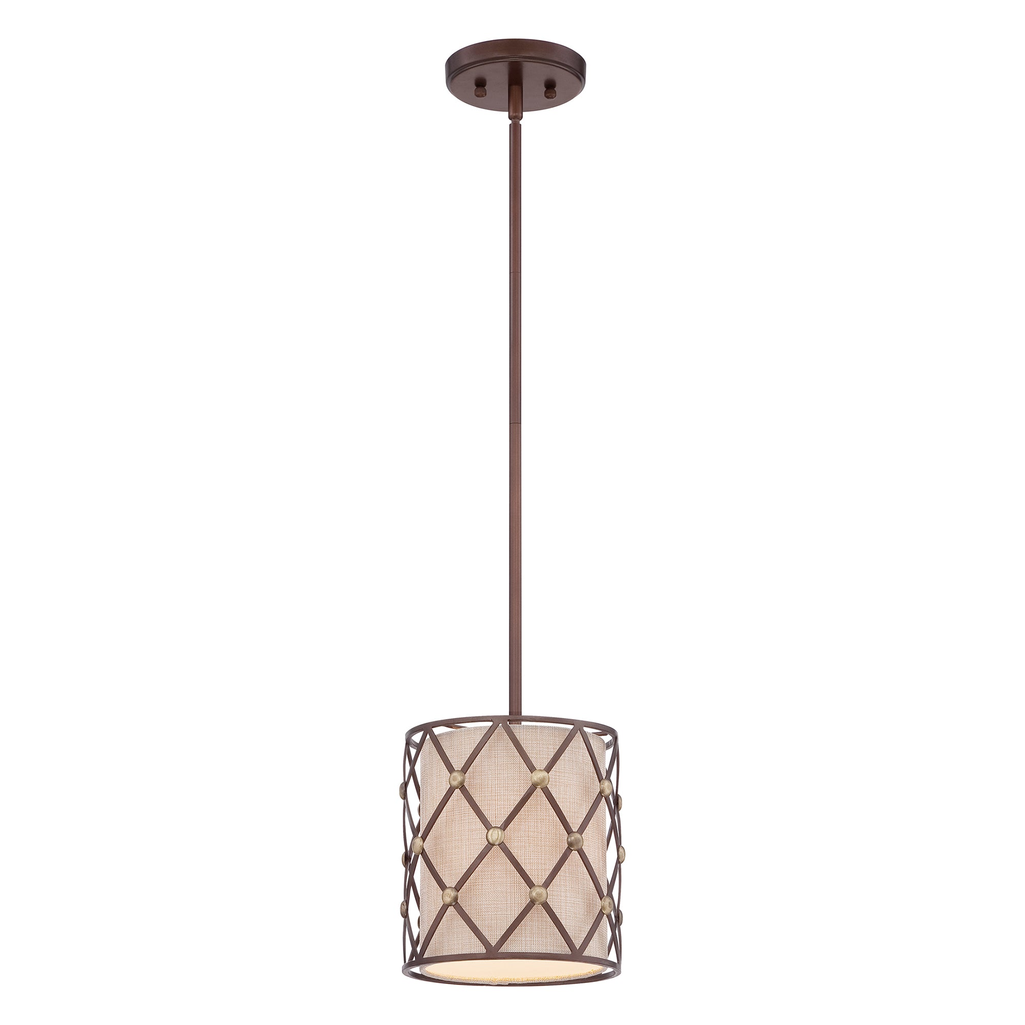 Quoizel - Brown Lattice 1 Light Mini Pendant