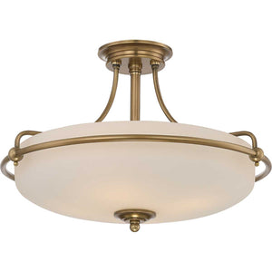 Quoizel - Griffin 4 Light Semi-Flush - Weathered Brass