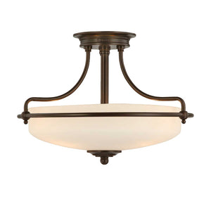 Quoizel - Griffin 3 Light Semi-Flush - Palladian Bronze