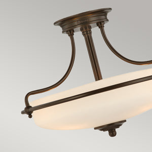 Quoizel - Griffin 3 Light Semi-Flush - Palladian Bronze