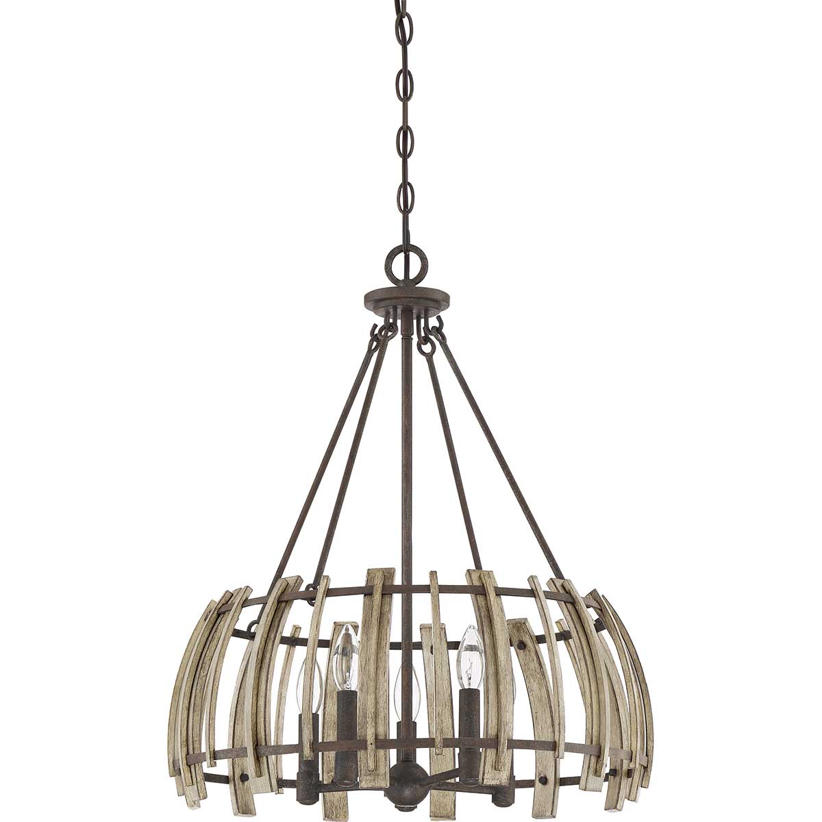 Quoizel - Wood Hollow 5 Light Pendant