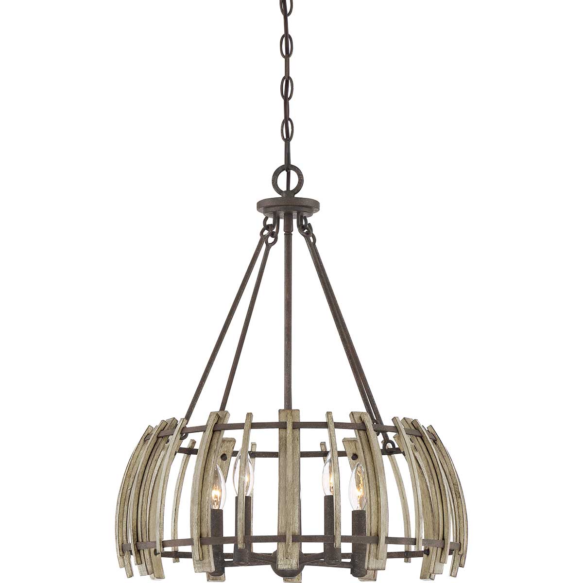 Quoizel - Wood Hollow 5 Light Pendant