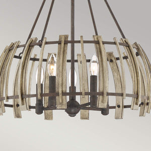 Quoizel - Wood Hollow 5 Light Pendant