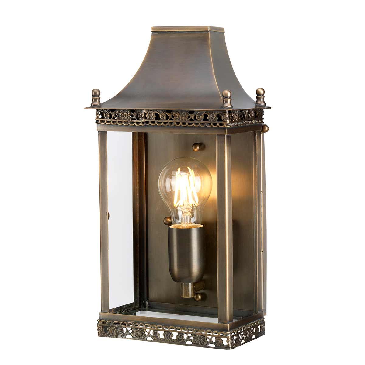 Elstead - Regents Park 1 Light Wall Lantern - Brass