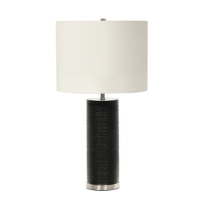 Elstead - Ripple 1 Light Table Lamp - Black with White Shade