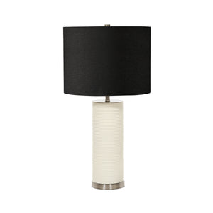 Elstead - Ripple 1 Light Table Lamp - White with Black Shade