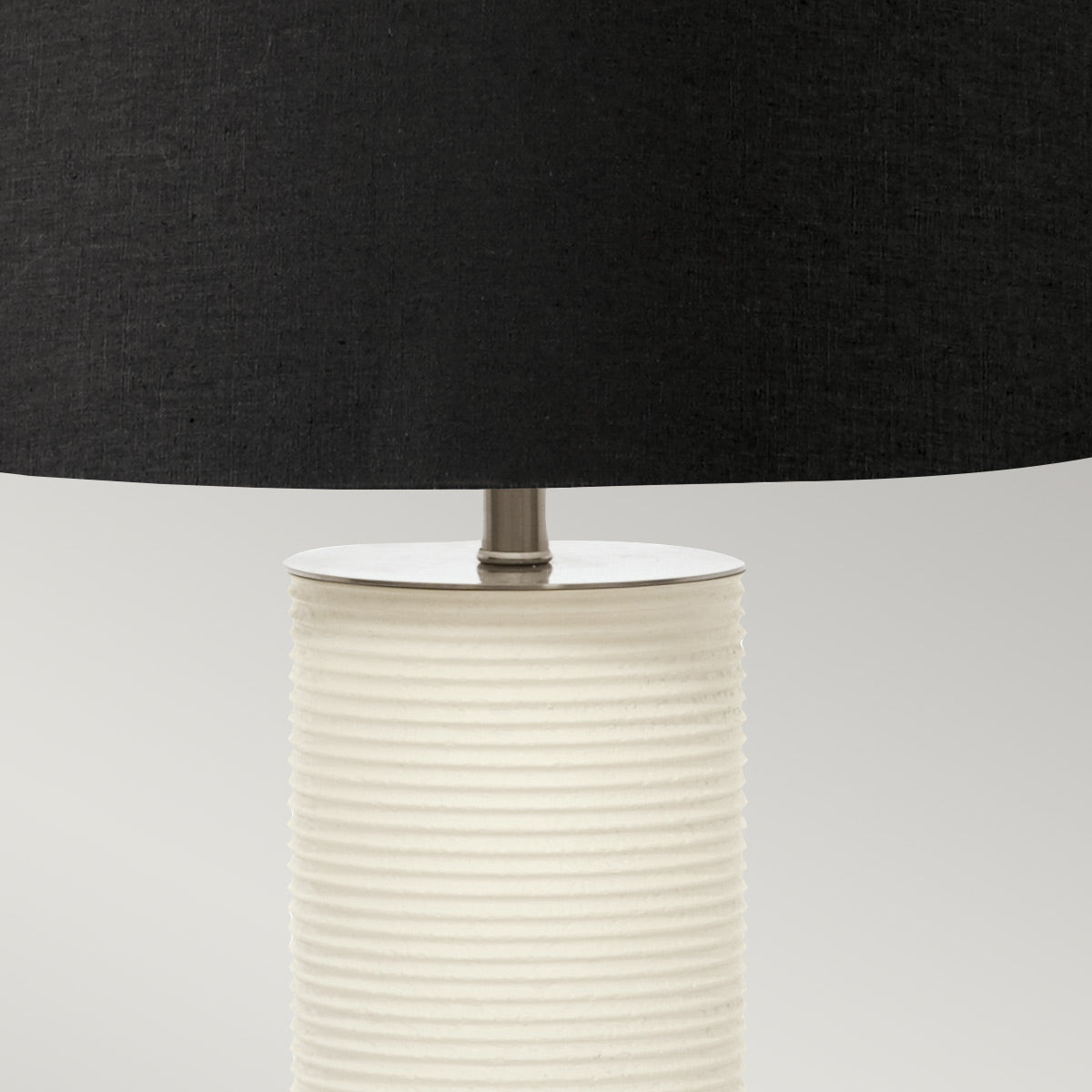 Elstead - Ripple 1 Light Table Lamp - White with Black Shade