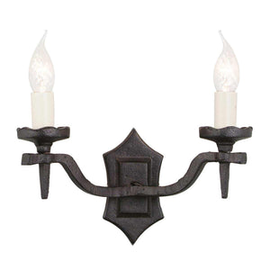 Elstead - Rectory 2 Light Wall - Black