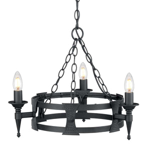 Elstead - Saxon 3 Light Chandelier