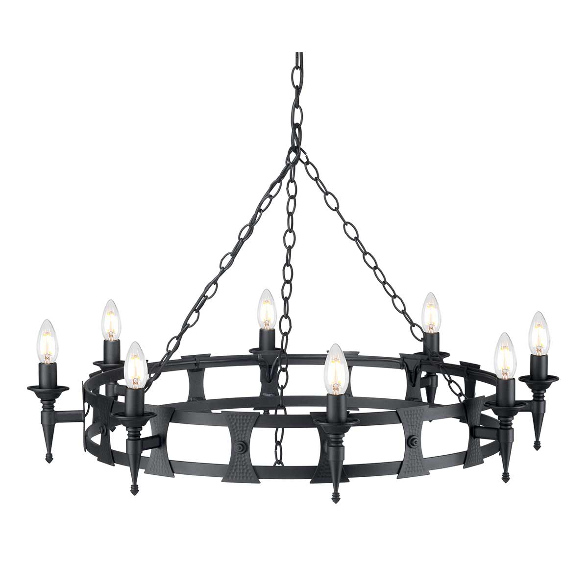 Elstead - Saxon 8 Light Chandelier