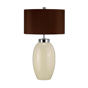 Elstead - Victor 1 Light Small Table Lamp - Cream