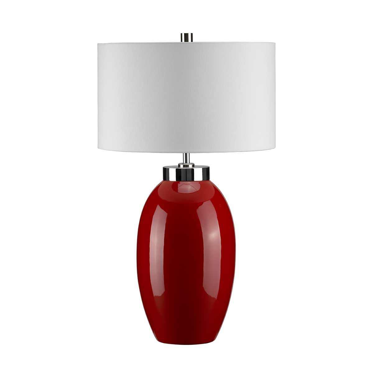 Elstead - Victor 1 Light Small Table Lamp - Red