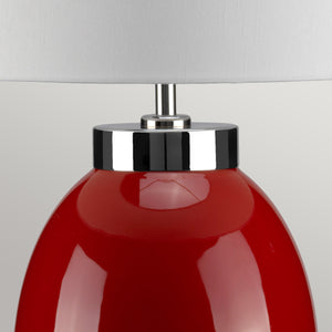 Elstead - Victor 1 Light Small Table Lamp - Red