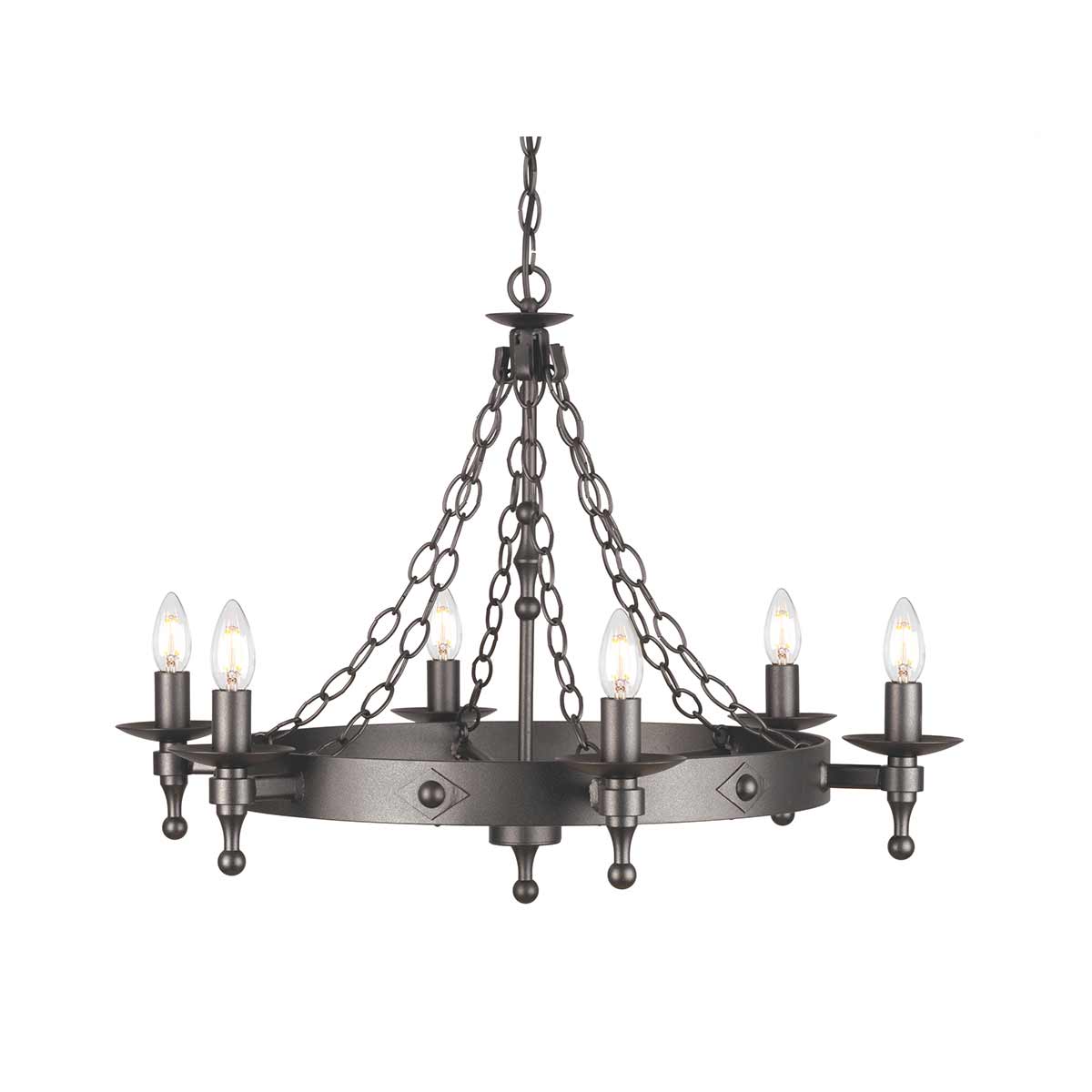 Elstead - Warwick 6 Light Chandelier