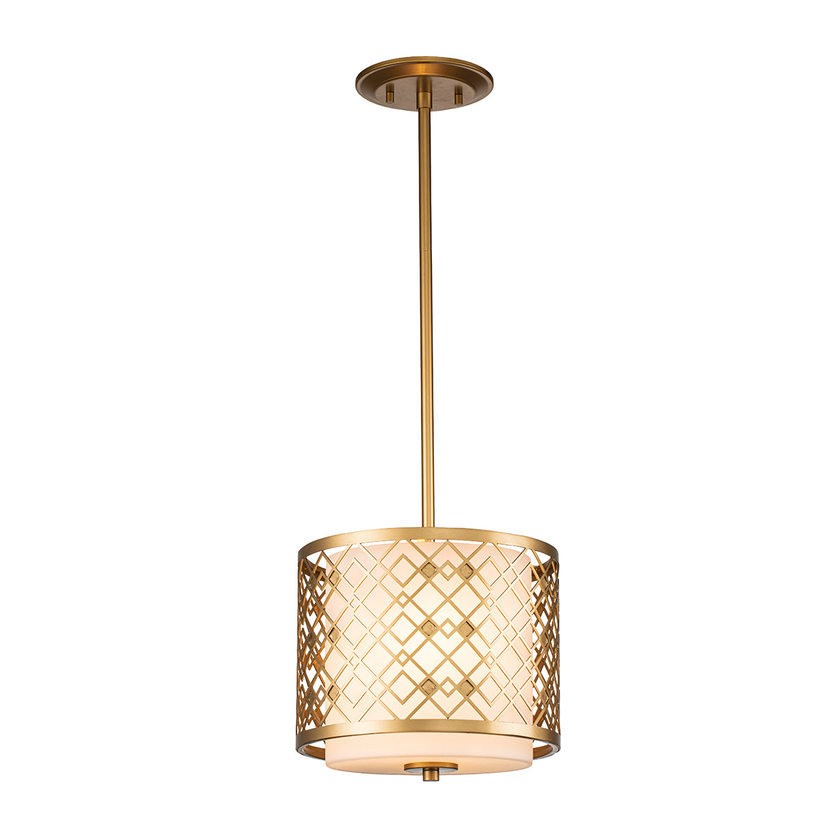 Elstead - Ziggy 1lt Small Pendant - Lacquered Gold