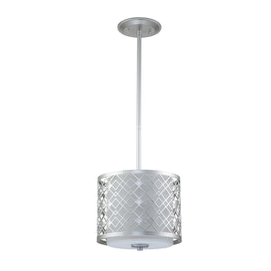 Elstead - Ziggy 1lt Small Pendant - Lacquered Silver