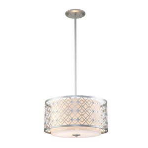 Elstead - Ziggy 2lt Medium Pendant - Lacquered Silver